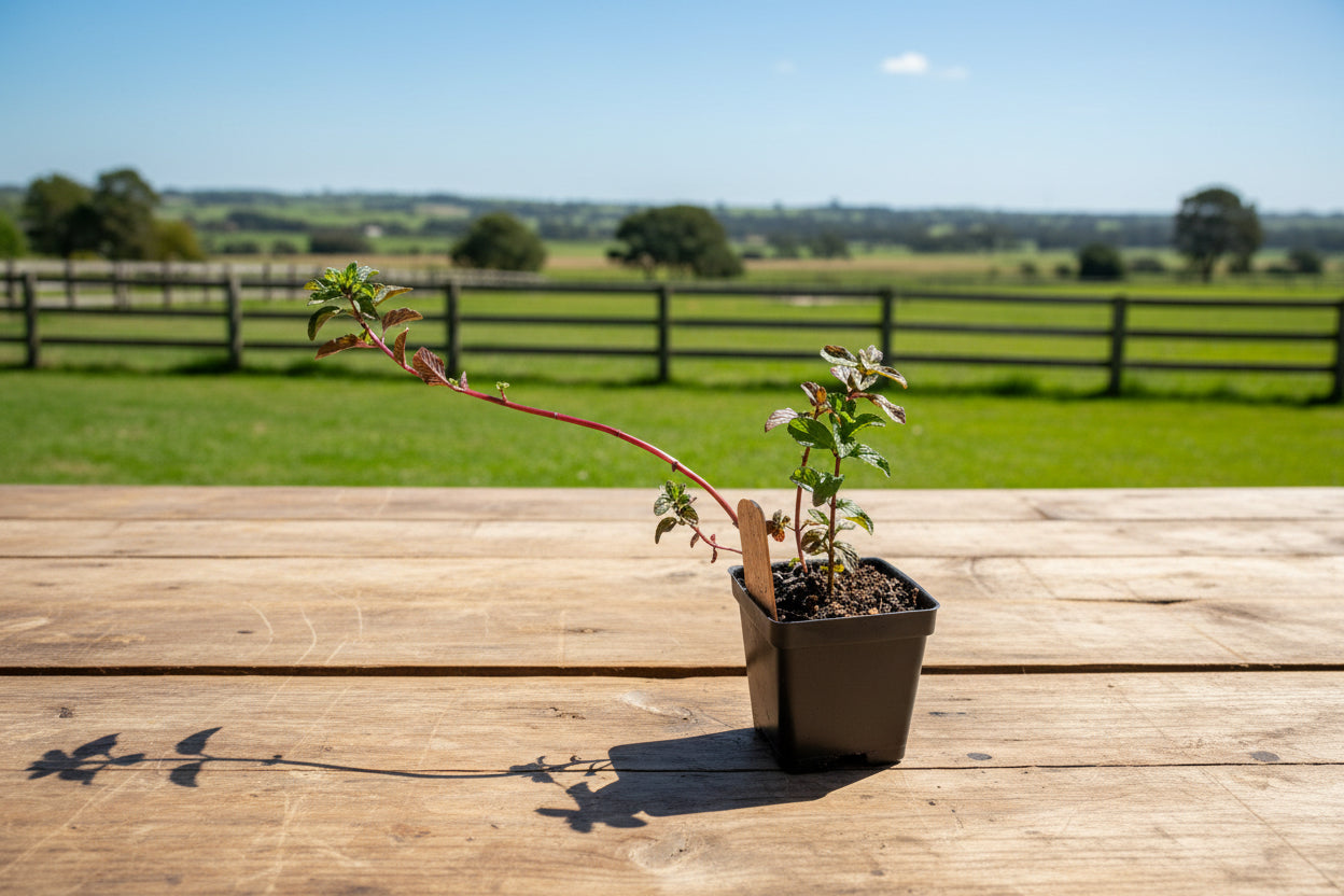 Jessica’s Sweet Pear Mint Starter Plant

(Mentha × piperita — Sweet Pear Type)
