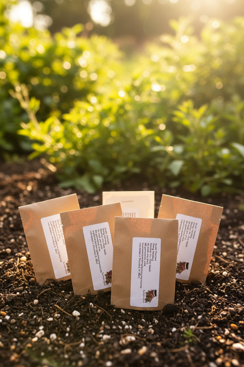 Rainbow Mix Okra Seeds — Colorful Heirloom Blend | Includes Planting Instructions