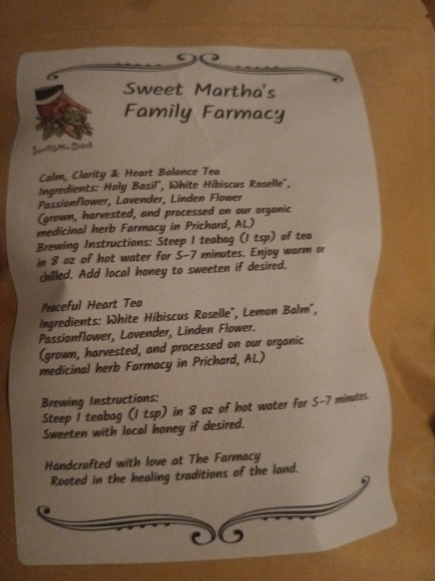 Calm, Clarity & Heart Balance Tea