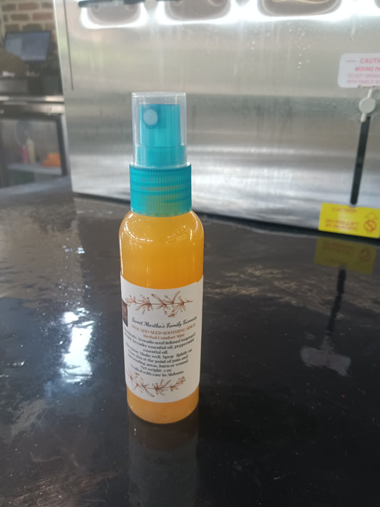 Avocado Seed Soothing Spray: Cooling Herbal Mist with Lavender & Peppermint