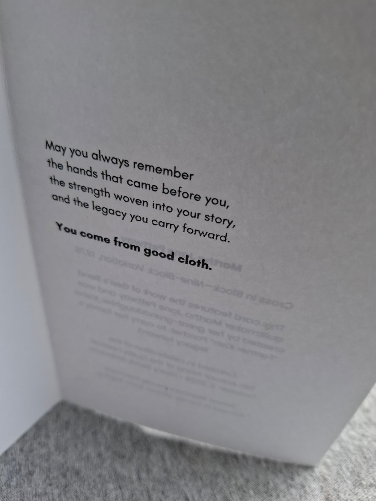 You Come From Good Cloth – Gee's Bend Heritage Greeting Card
