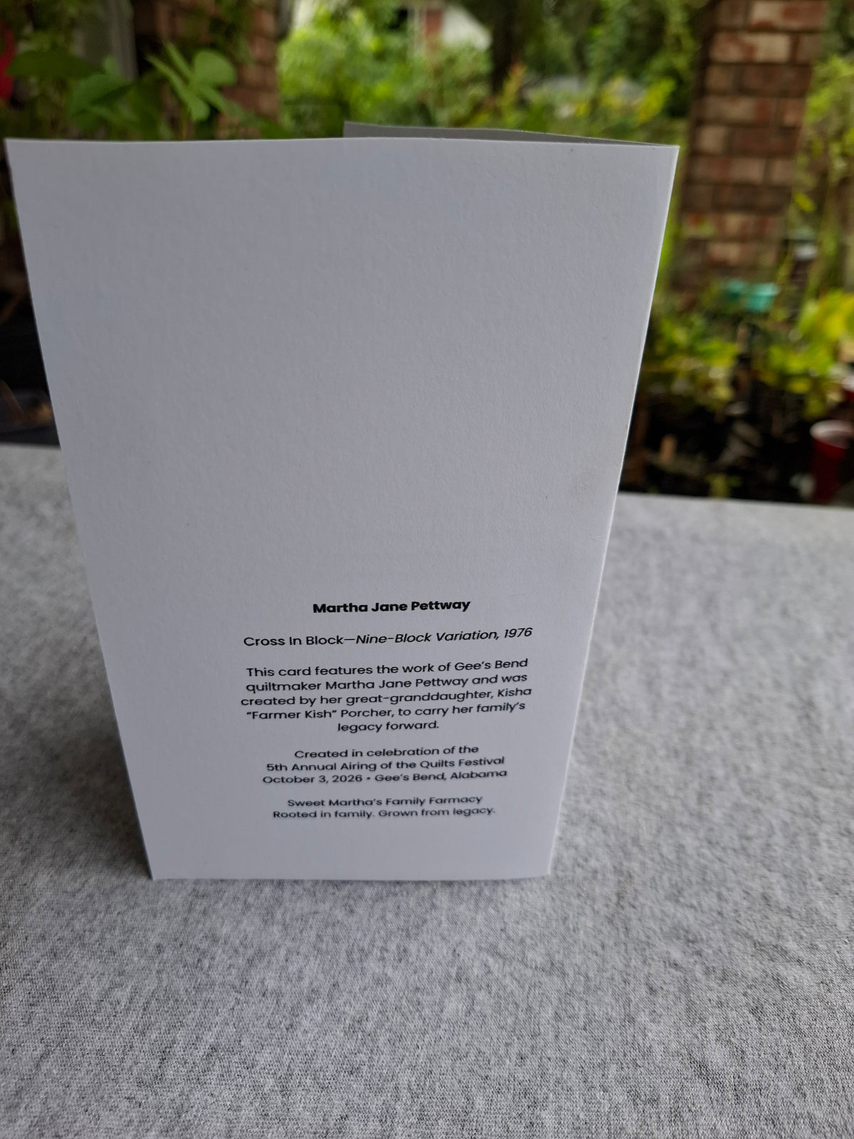 You Come From Good Cloth – Gee's Bend Heritage Greeting Card