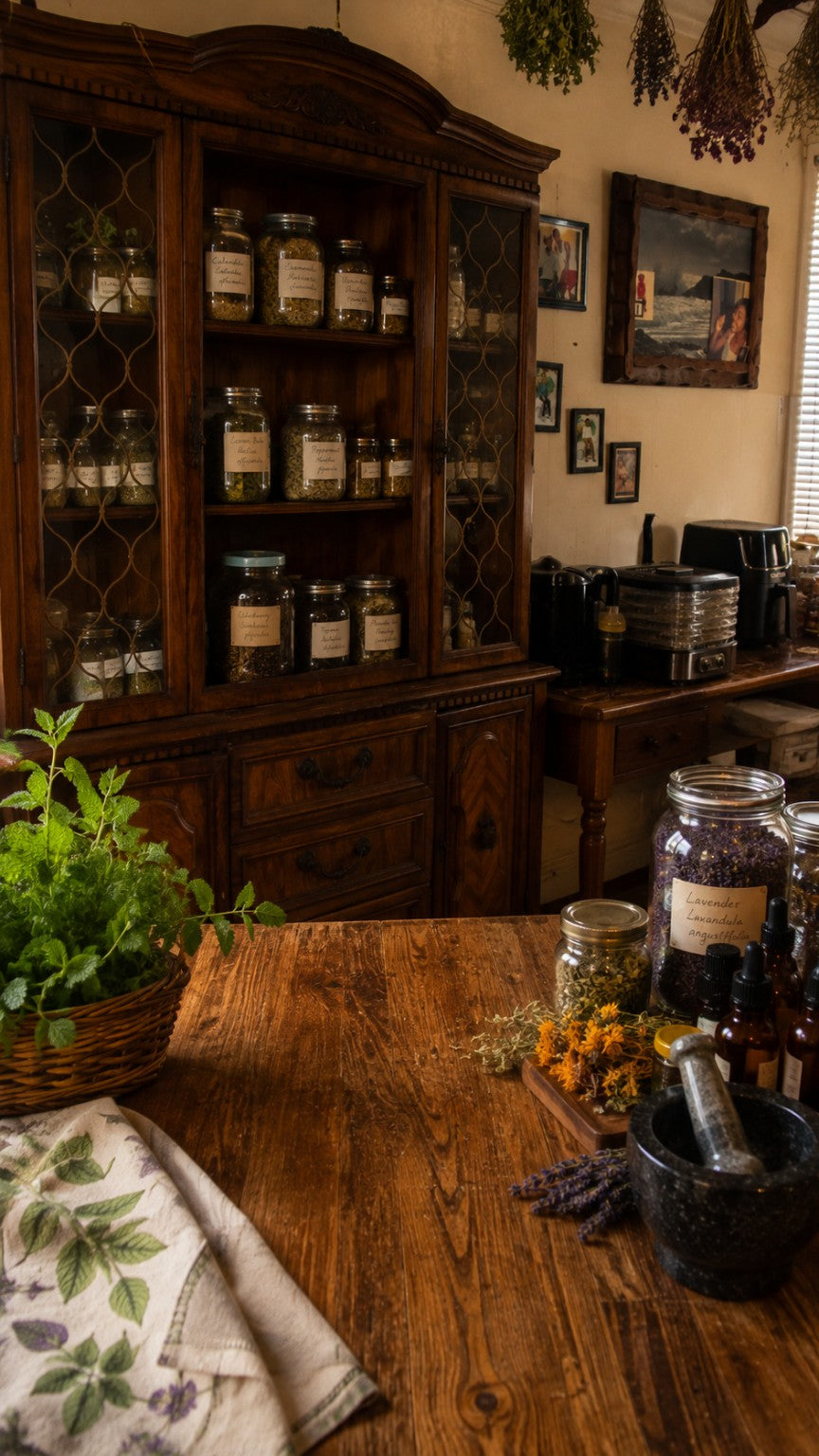 Sweet Martha’s Family Farmacy apothecary setup